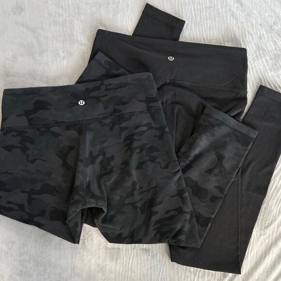 lululemon athletica Pants - Lululemon Leggings Black Camo Bundle Small Medium Size 6